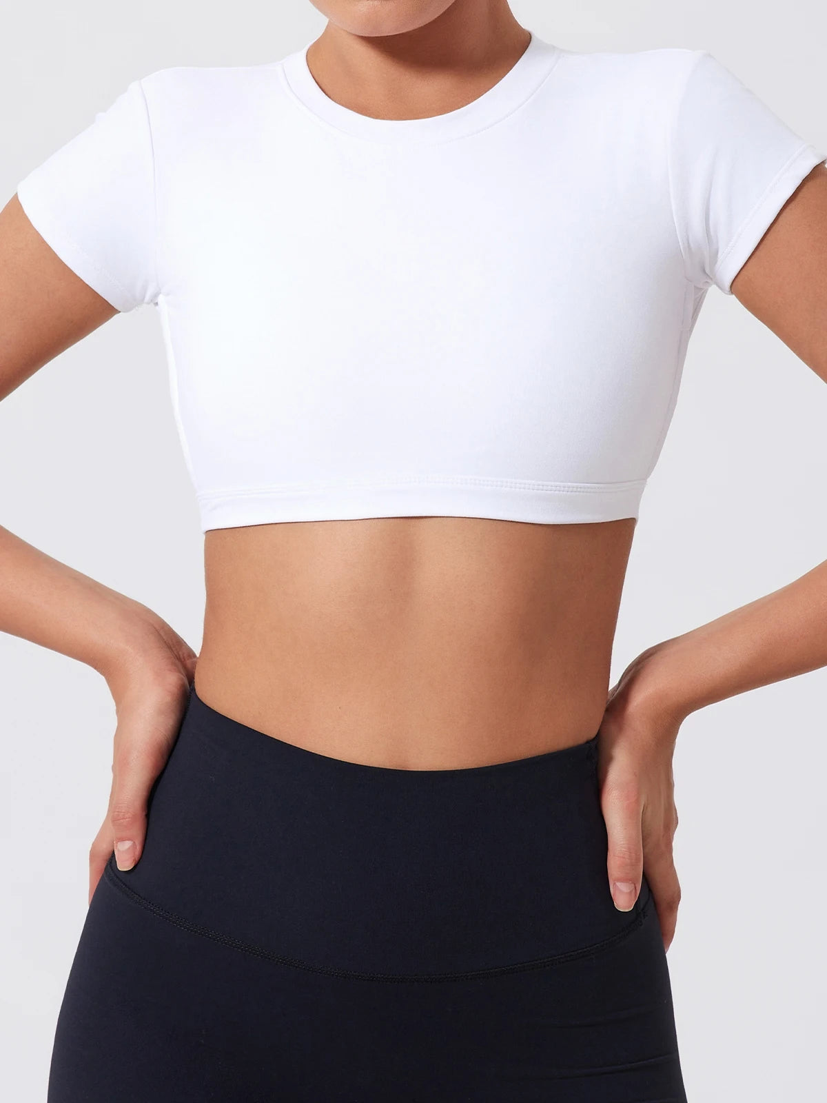 Women's Backless Crop Top Sports Shirt | Quick Dry Open Back Gym Workout Top