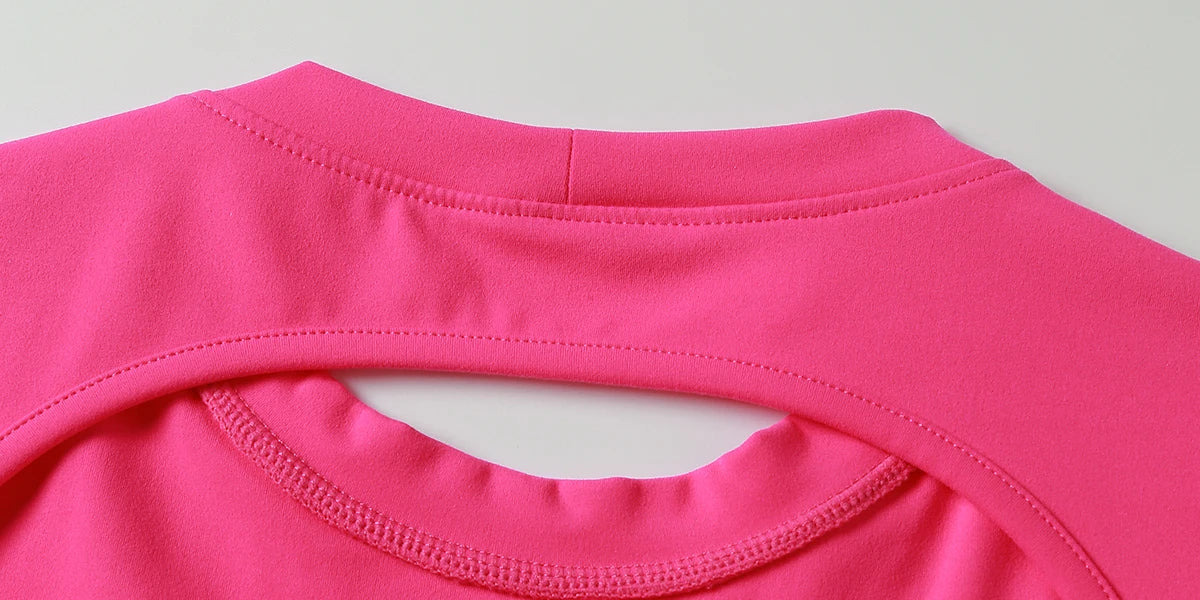 Women's Backless Crop Top Sports Shirt | Quick Dry Open Back Gym Workout Top