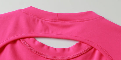 Women's Backless Crop Top Sports Shirt | Quick Dry Open Back Gym Workout Top