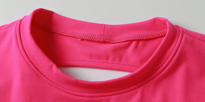 Women's Backless Crop Top Sports Shirt | Quick Dry Open Back Gym Workout Top